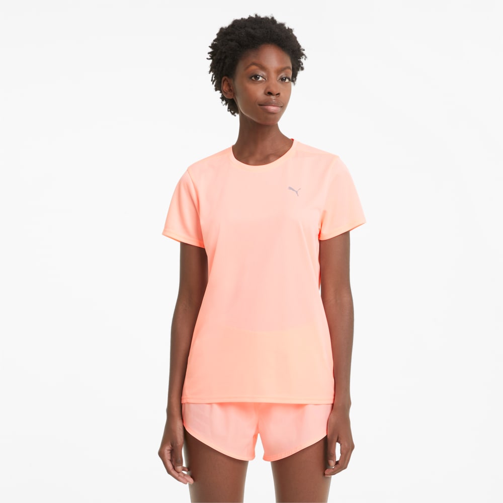 Изображение Puma Футболка Favourite Short Sleeve Women's Running Tee #1: Elektro Peach-Elektro Blue