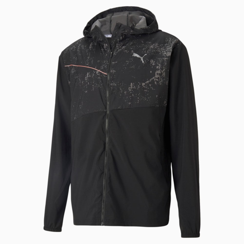 Зображення Puma Куртка Graphic Hooded Men's Running Jacket #1: Puma Black