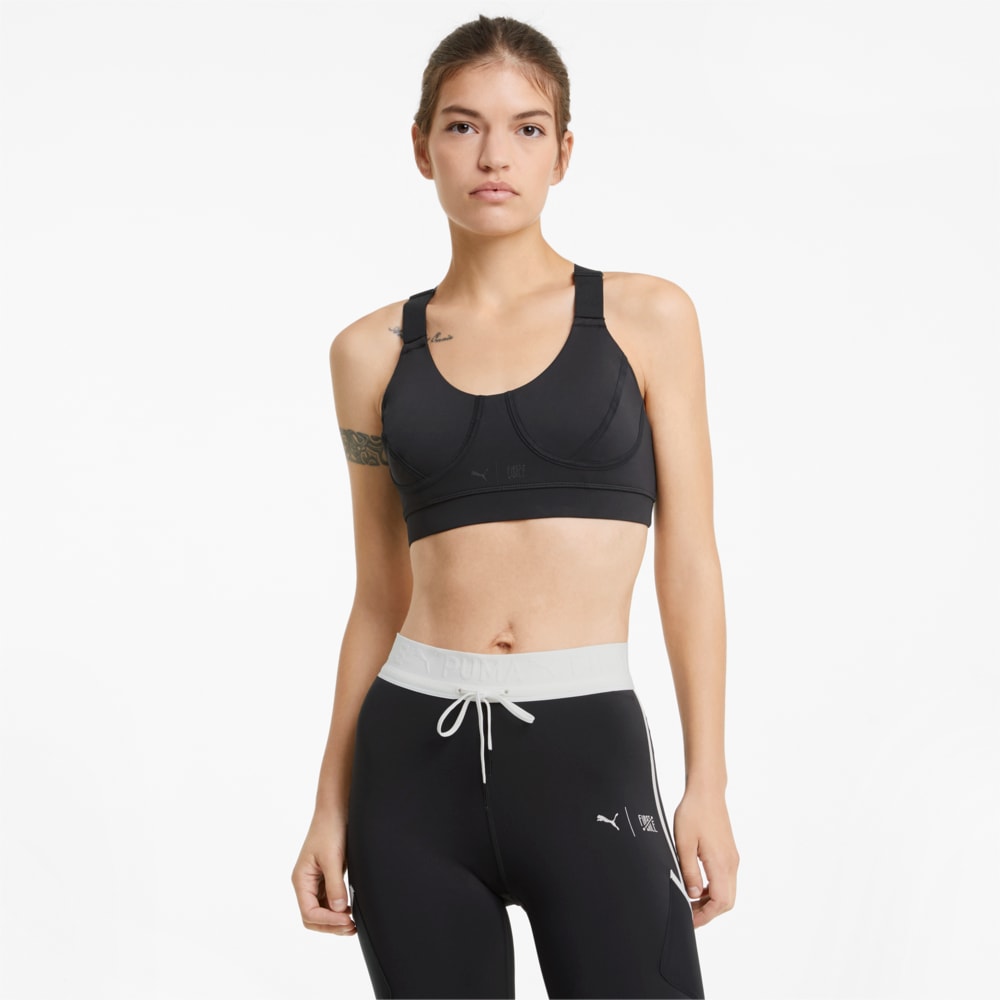 Изображение Puma Бра PUMA x FIRST MILE Mid Impact Padded Women's Training Bra #1: Puma Black