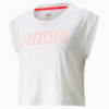 Зображення Puma Топ Logo Cap Sleeve Women's Training Tee #1: Nimbus Cloud-'PUMA' outline