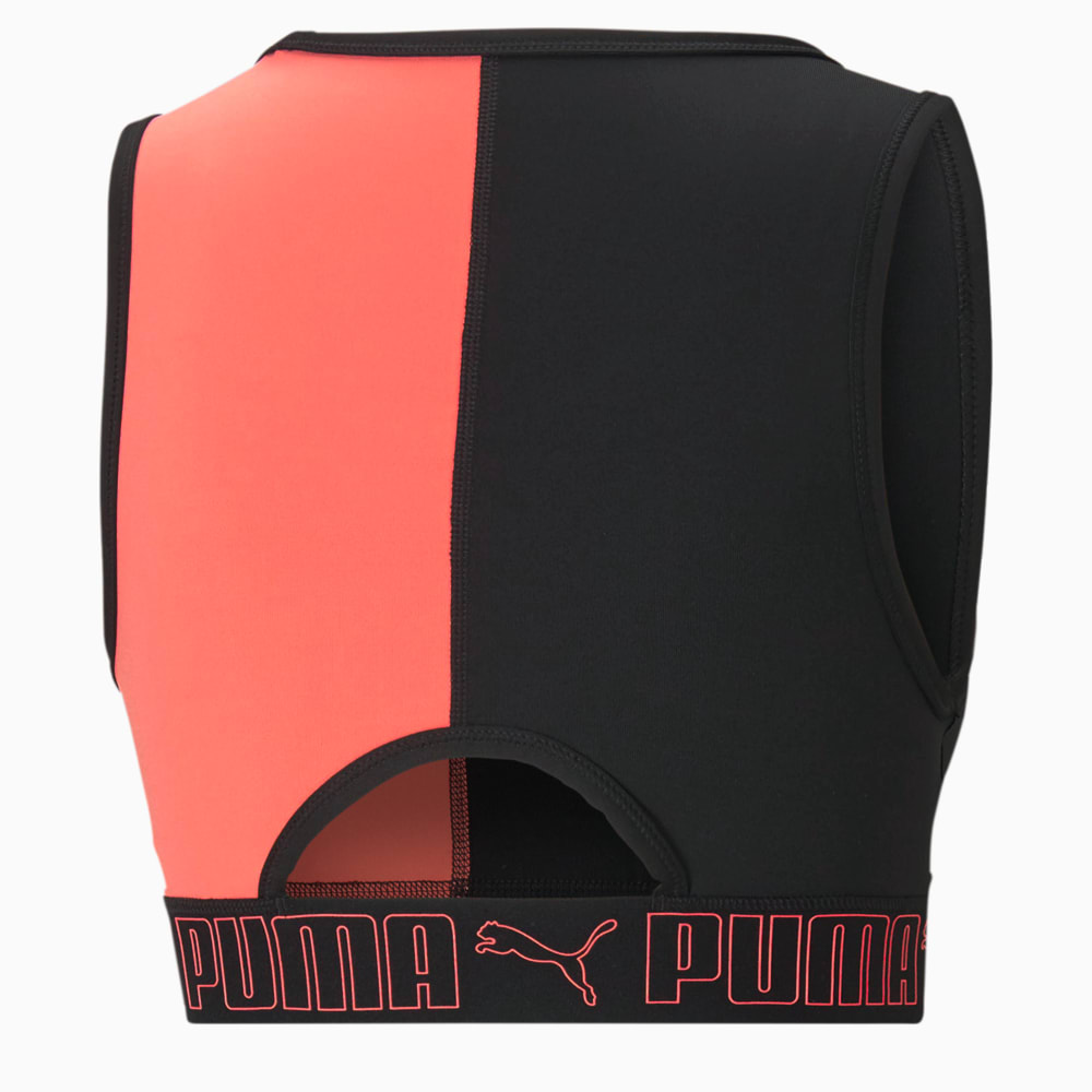 Зображення Puma Топ Elastic Women's Training Crop Top #2: Georgia Peach-Puma Black