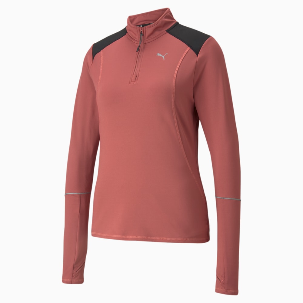 

PUMA - female - Толстовка Winterised Half-Zip Women's Running Top – Mauvewood-Puma Black –, Розовый