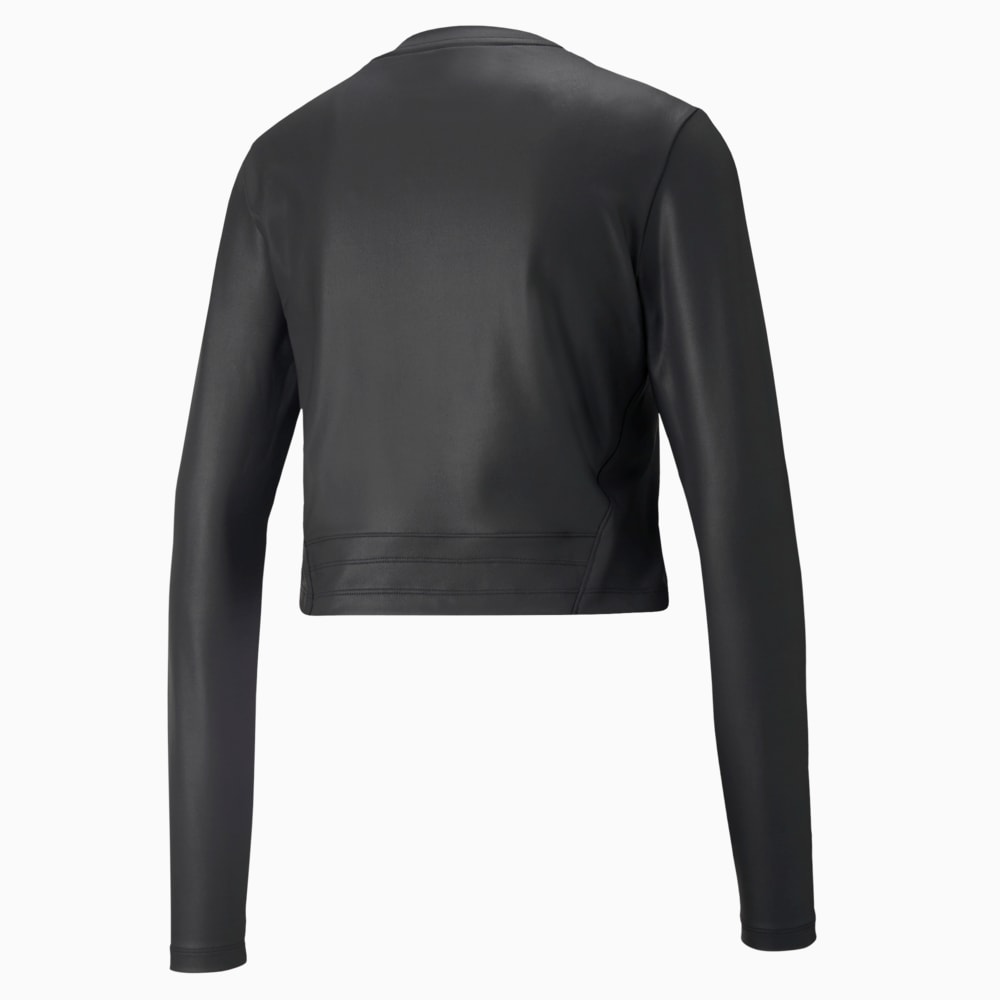 Зображення Puma Футболка з довгим рукавом Moto Fitted Long Sleeve Women's Training Tee #2: Puma Black