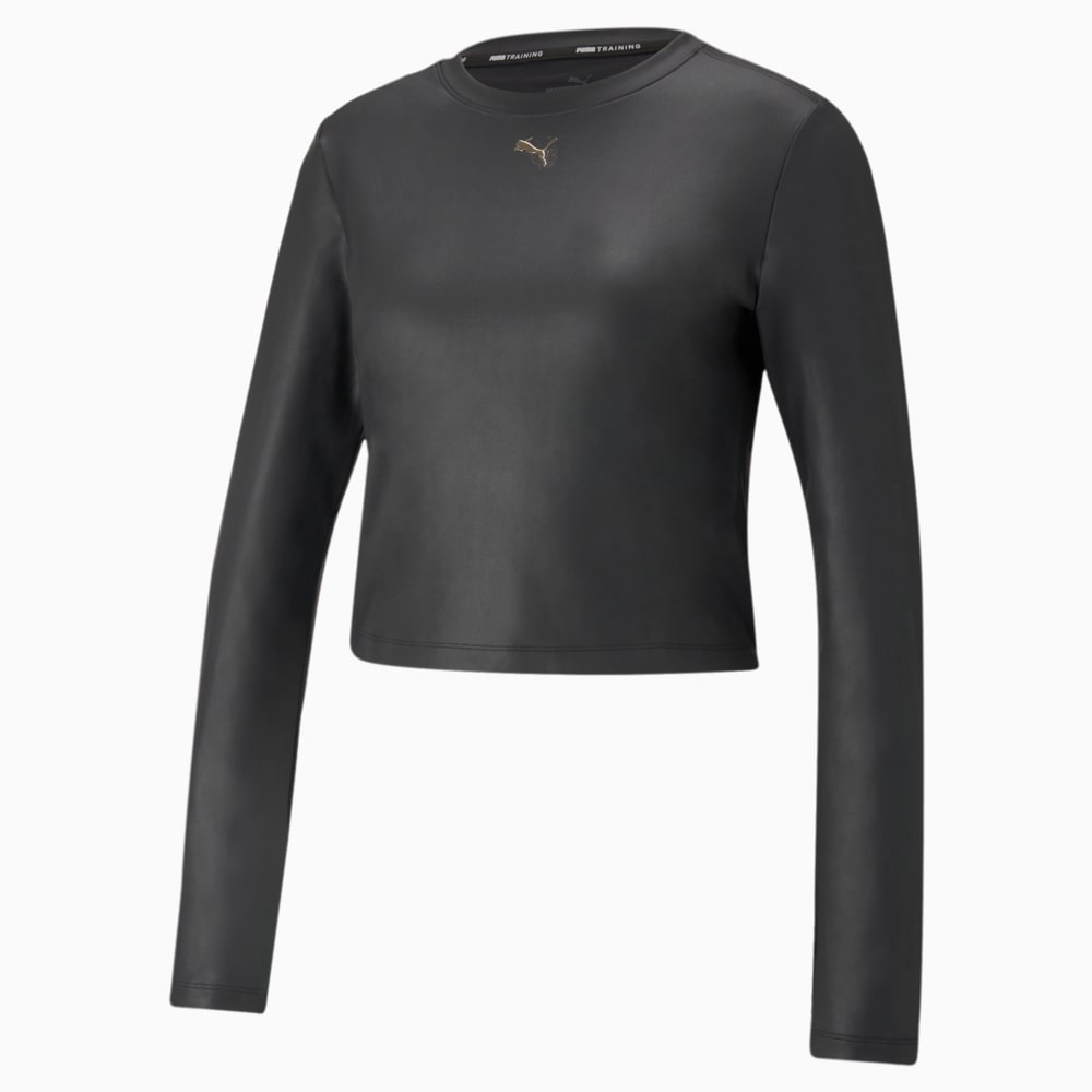 Зображення Puma Футболка з довгим рукавом Moto Fitted Long Sleeve Women's Training Tee #1: Puma Black