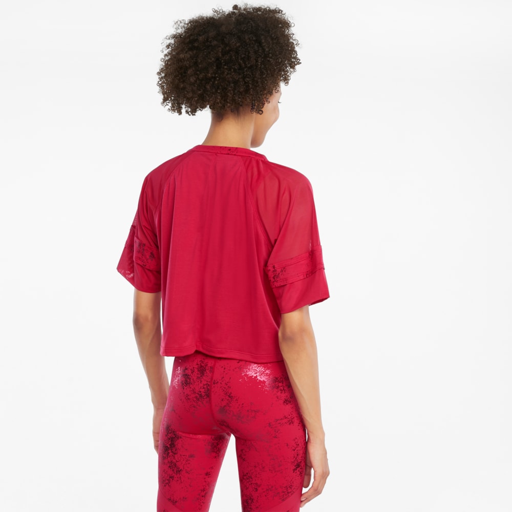

PUMA - female - Топ Fashion Luxe Raglan Women' Training Top – Persian Red-Matte foil print –, Красный