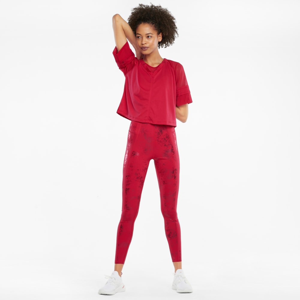 

PUMA - female - Топ Fashion Luxe Raglan Women's Training Top – Persian Red-Matte foil print –, Красный