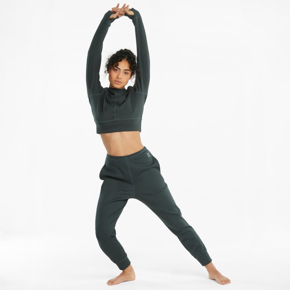 

PUMA - female - Футболка с длинным рукавом Exhale Mock Neck Ribbed Long Sleeve Women's Training Tee – Midnight Green –, Синий