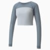 Изображение Puma Лонгслив Studio Ottoman Power Mesh Long Sleeve Women's Training Crop Top #4