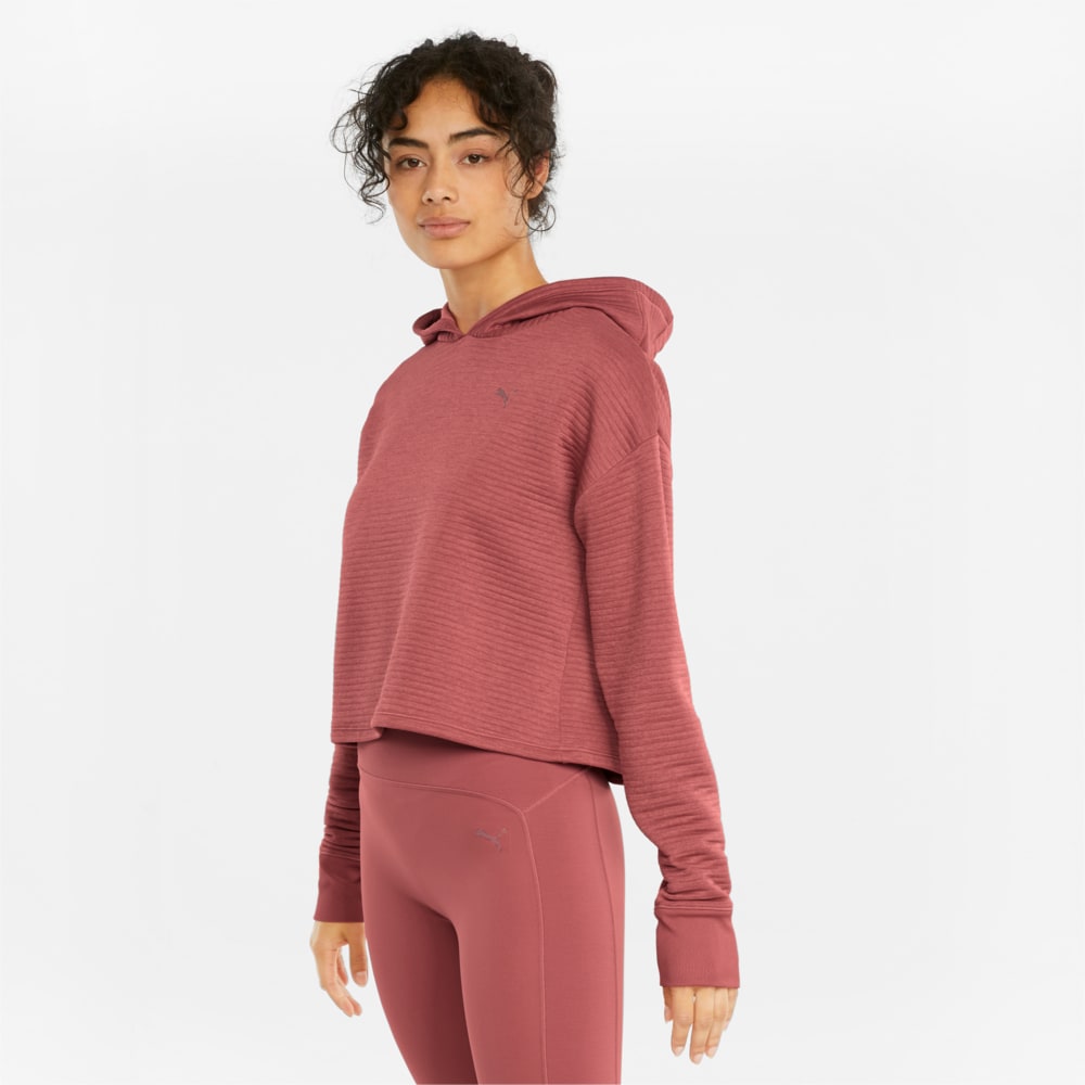 Зображення Puma Толстовка STUDIO Textured Women's Training Skimmer Hoodie #1: Mauvewood