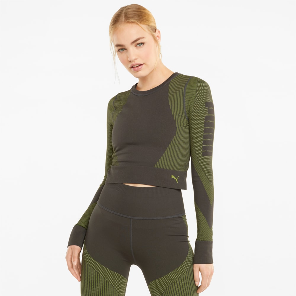 фото Футболка с длинным рукавом seamless long sleeve fitted women's training tee puma