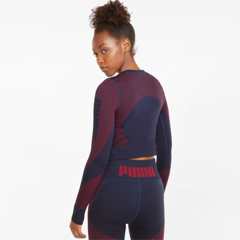 Зображення Puma Футболка з довгим рукавом Seamless Long Sleeve Fitted Women's Training Tee #2: Spellbound-Sunblaze