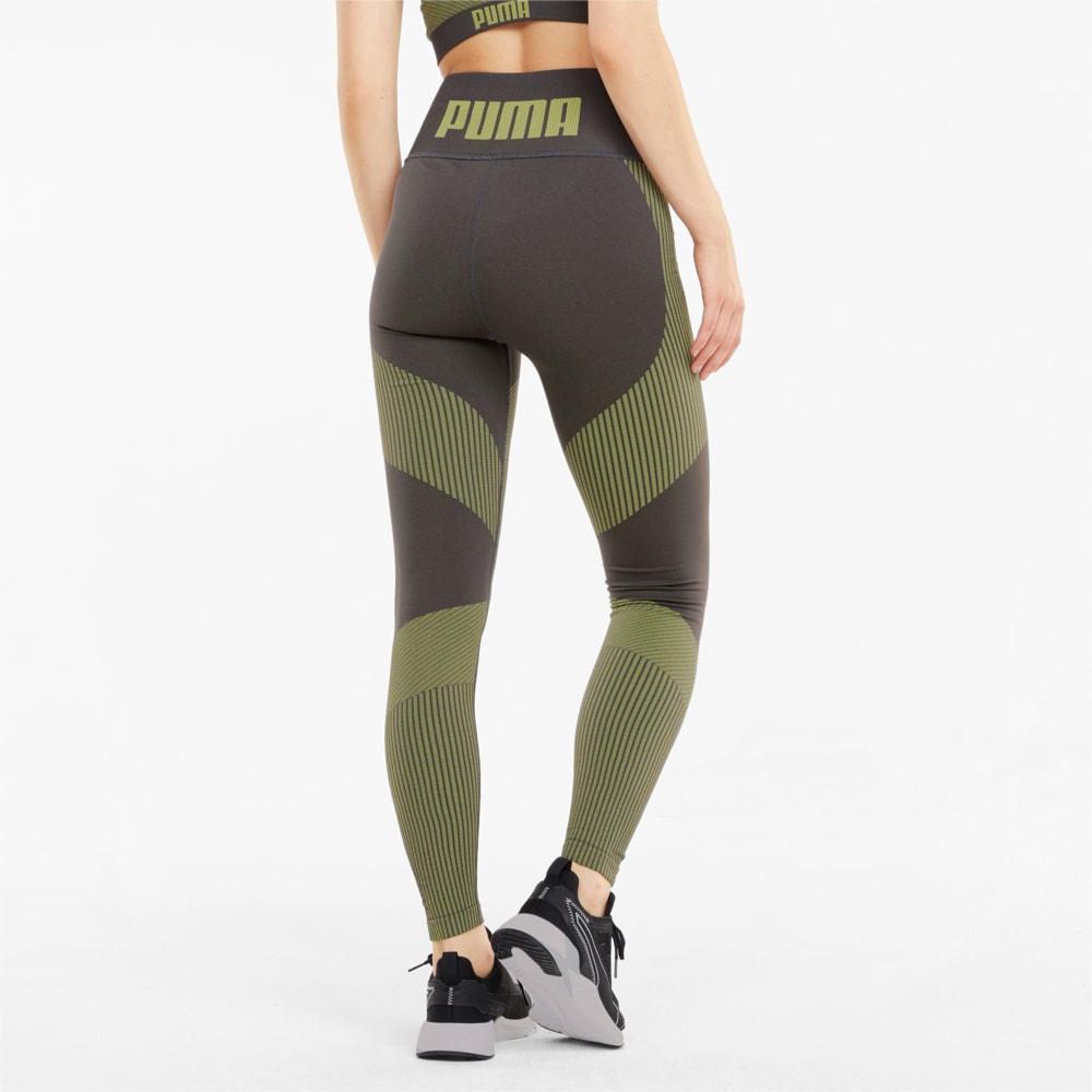 Зображення Puma Легінси Seamless High Waist 7/8 Women's Training Leggings #2: Asphalt-Yellow Glow