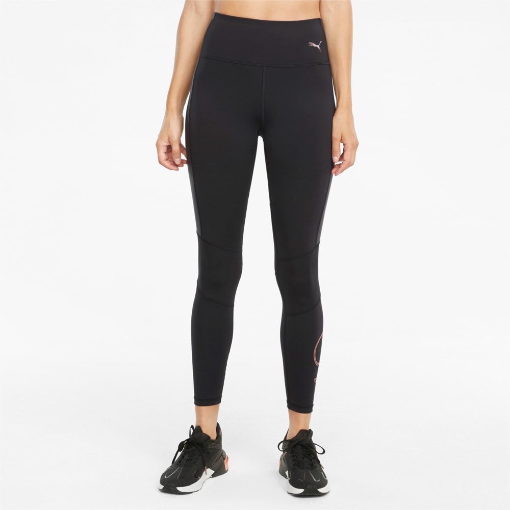 Изображение Puma Легинсы Moto High Waist 7/8 Women's Training Leggings #1: Puma Black-Motto Puma