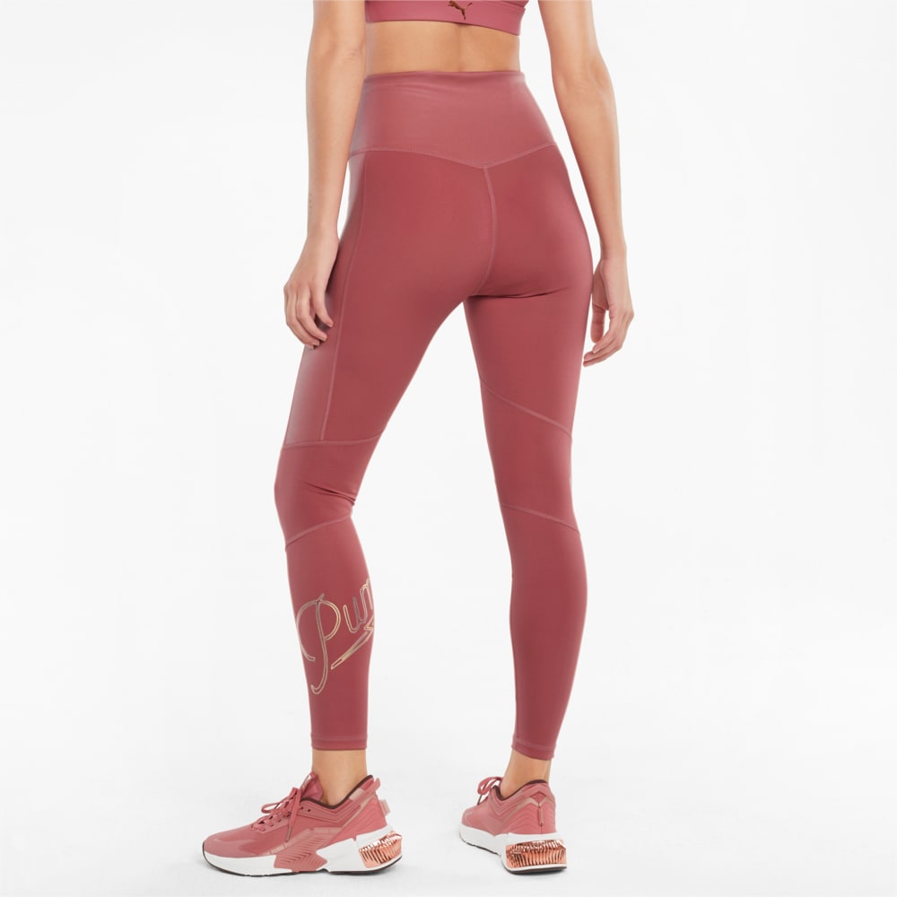 Изображение Puma Легинсы Moto High Waist 7/8 Women's Training Leggings #2: Mauvewood-Motto Puma