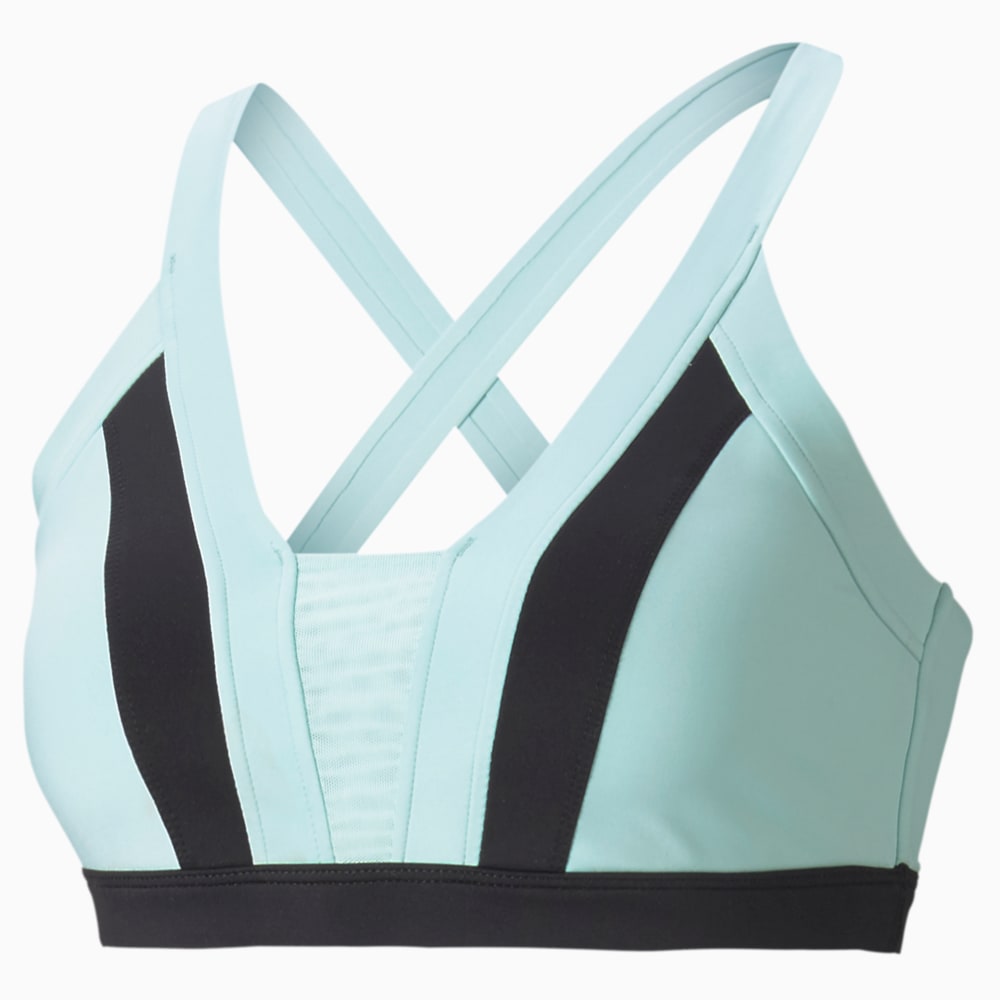 Зображення Puma Топ Forever Luxe Women’s Training Bra #1: Eggshell Blue-Puma Black