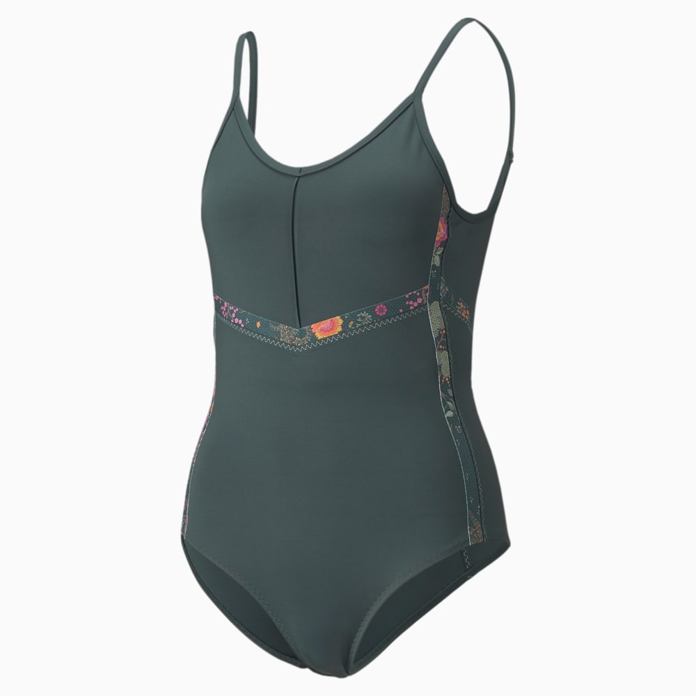 Зображення Puma Боді PUMA x LIBERTY Forever Luxe Women's Training Leotard #1: Green Gables