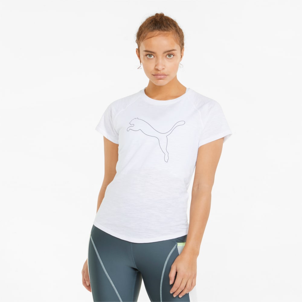 Изображение Puma Футболка 5K Logo Short Sleeve Women's Running Tee #1: Puma White