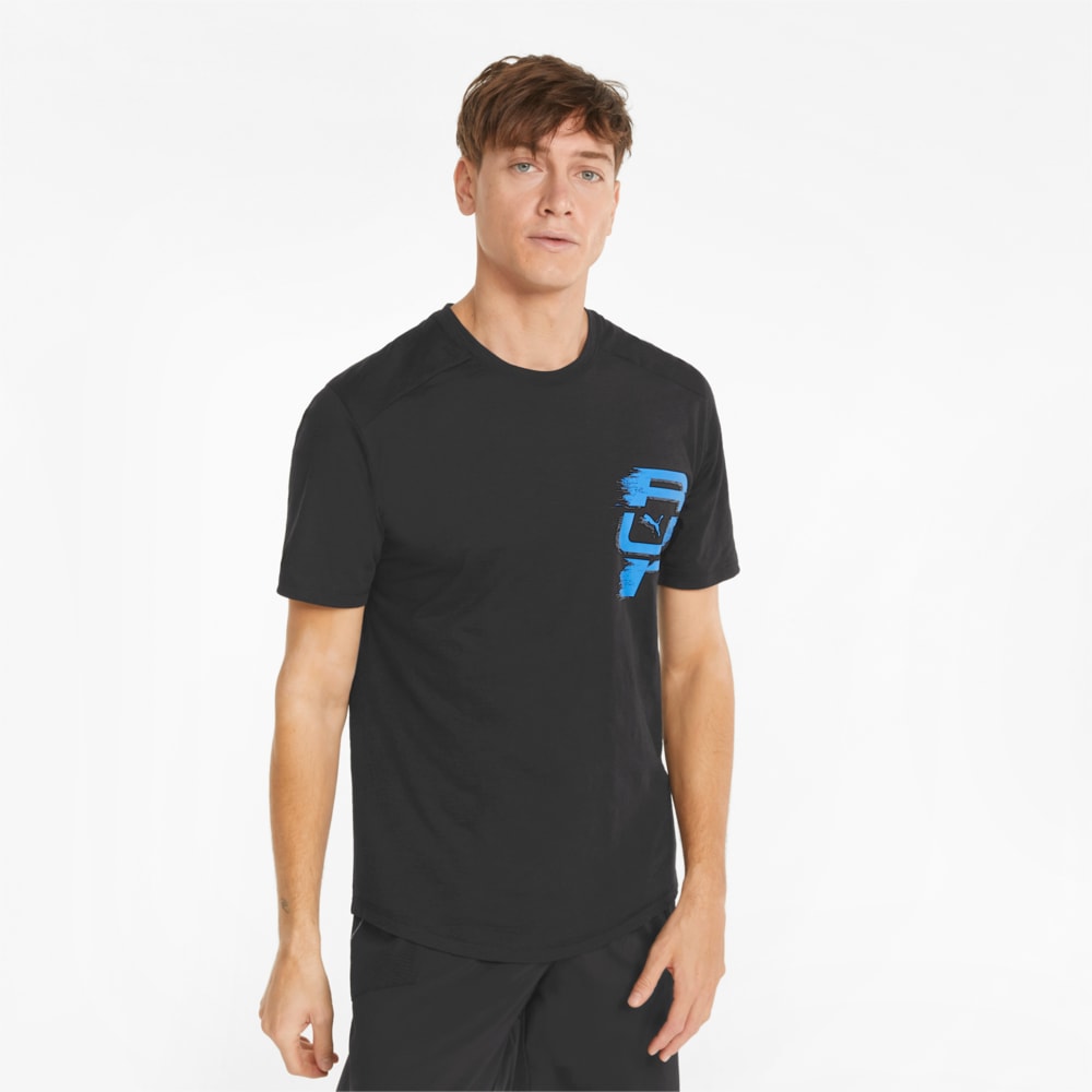 Зображення Puma Футболка Logo Short Sleeve Men's Running Tee #1: Puma Black