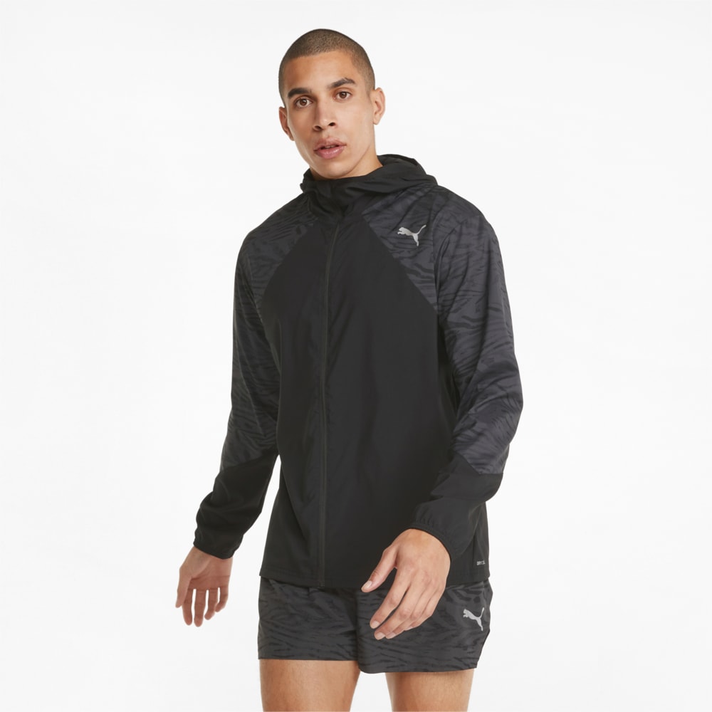 Изображение Puma Ветровка Graphic Hooded Men's Running Jacket #1