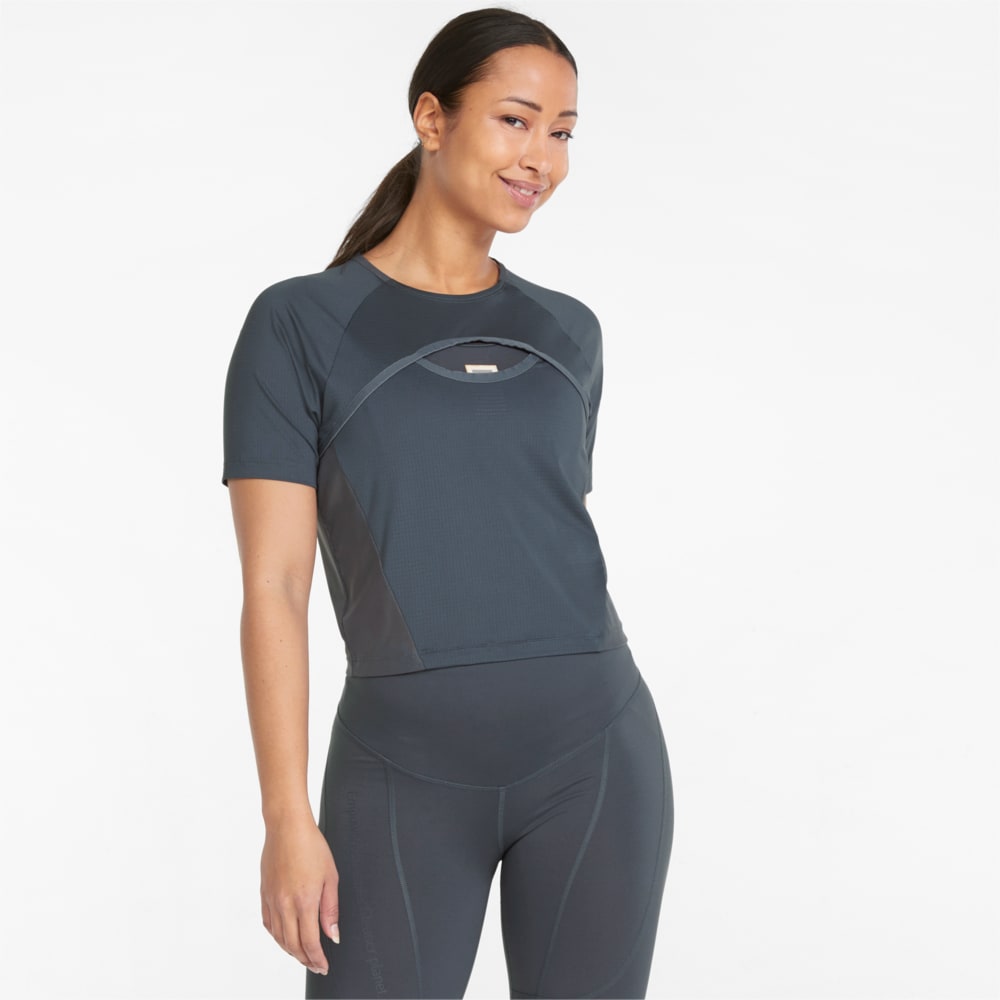 Зображення Puma Футболка PUMA x FIRST MILE Cropped Women's Running Tee #1: Dark Slate