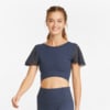 Изображение Puma Топ Exhale Women's Training Crop Top #1: Parisian Night Heather