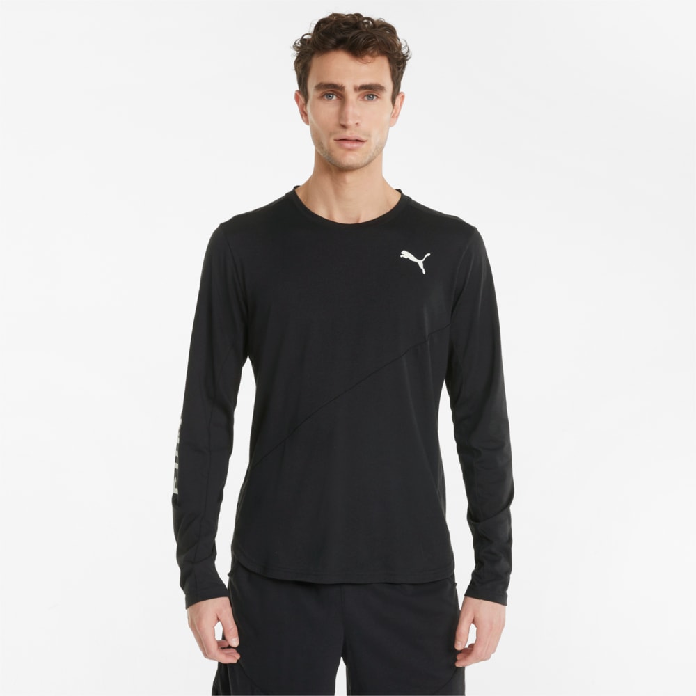 Зображення Puma Лонгслів Logo Long Sleeve Men's Training Tee #1: Puma Black