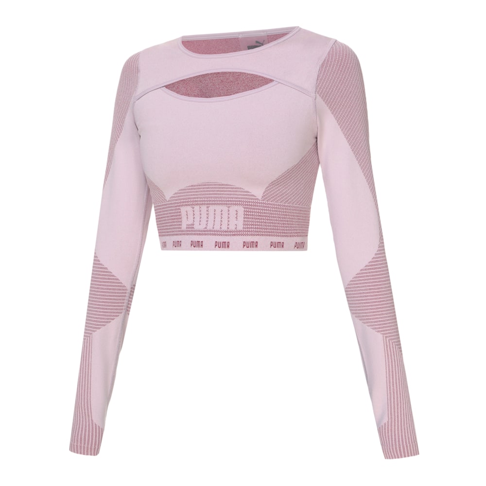 Зображення Puma Лонслів FORMKNIT SEAMLESS Long Sleeve Women's Training Tee #1: Lavender Fog-Grape Wine