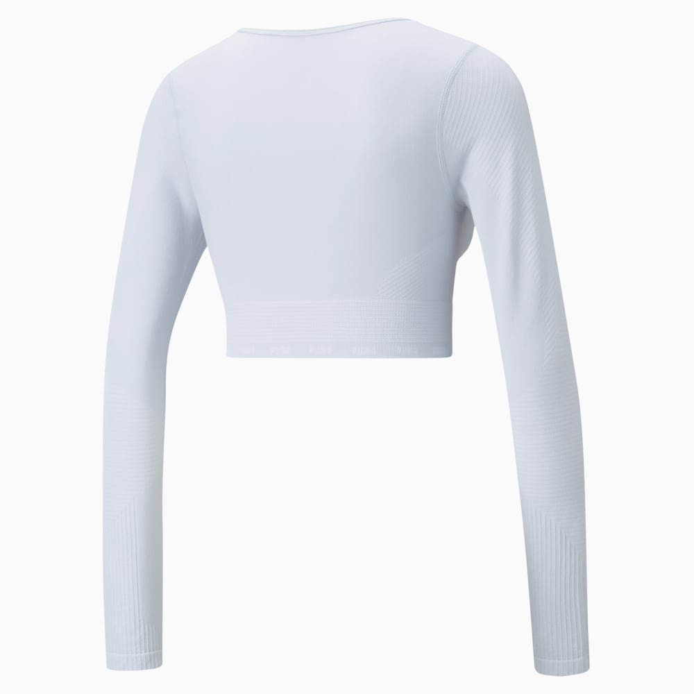 Зображення Puma Лонслів FORMKNIT SEAMLESS Long Sleeve Women's Training Tee #2: Arctic Ice-Puma White