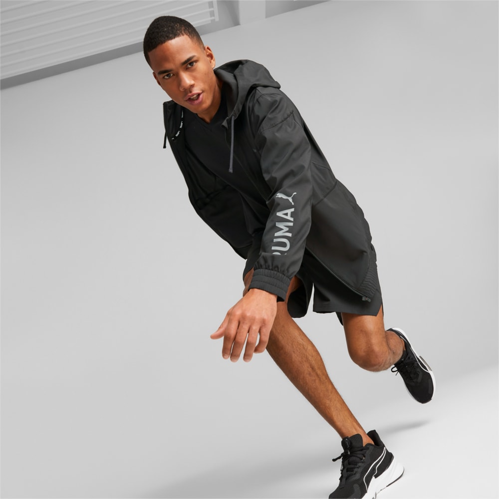 Изображение Puma Куртка Fit Woven Training Jacket Men #2: PUMA Black-Cool Dark Gray