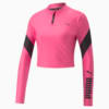 Изображение Puma Топ Fit EVERSCULPT Quarter-Zip Training Crop Top Women #8: Sunset Pink