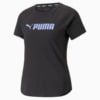 Изображение Puma Футболка PUMA Fit Logo Training Tee Women #6: PUMA Black-Elektro Purple