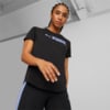 Изображение Puma Футболка PUMA Fit Logo Training Tee Women #1: PUMA Black-Elektro Purple