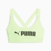 Изображение Puma Топ Fit Mid Impact Training Bra Women #4: Speed Green-PUMA Black