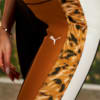 Зображення Puma Легінси Safari Glam High Waisted Full Length Training Leggings Women #3: Puma Black-Desert Tan-Fur real print