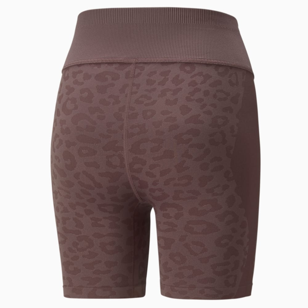 Изображение Puma Шорты FormKnit Seamless 5'' Training Shorts Women #2: Dusty Plum-leopard print