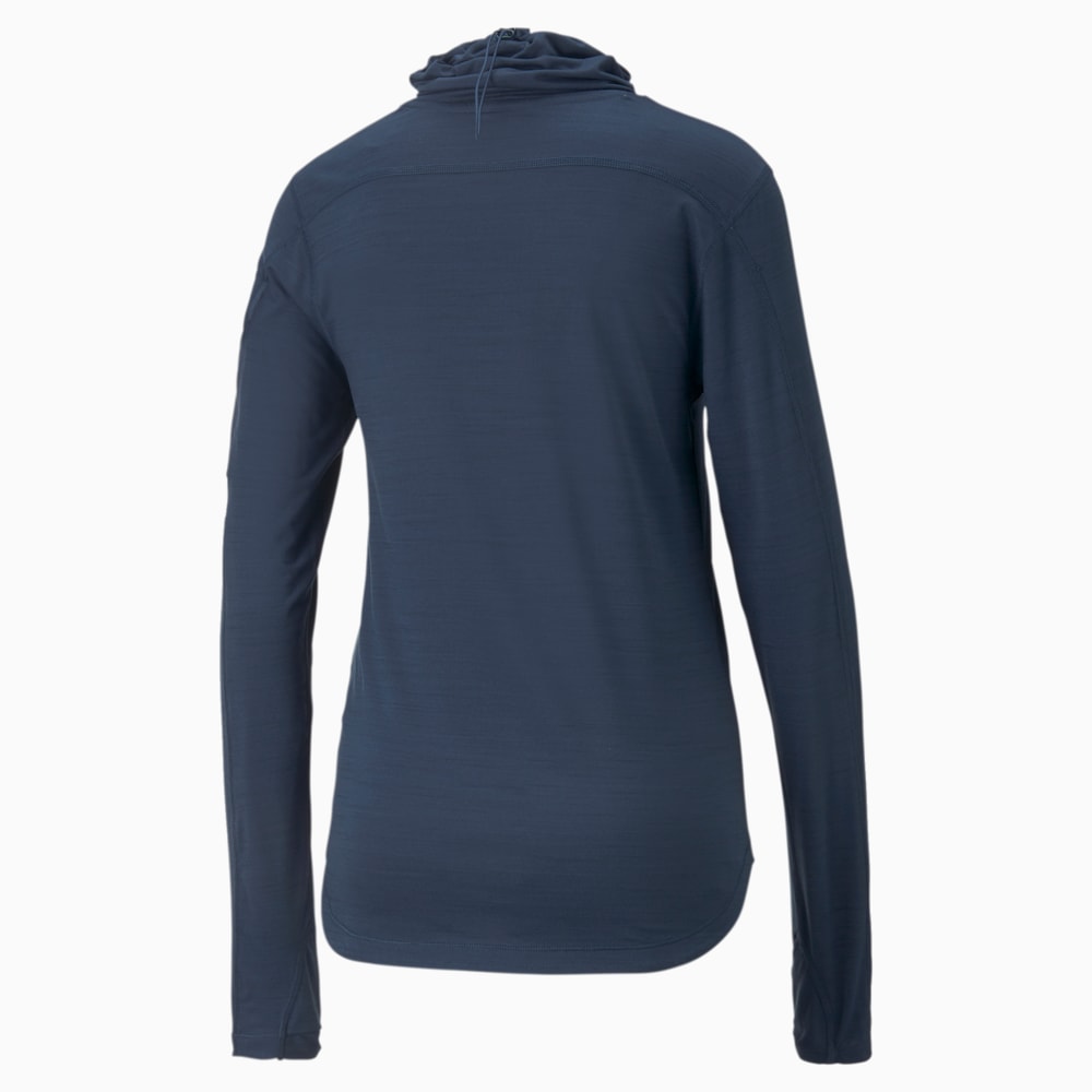 Изображение Puma Лонгслив Run CLOUDSPUN High Neck Long Sleeve Running Shirt Women #2: Marine Blue Heather