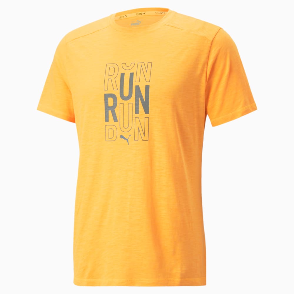 Изображение Puma Футболка Performance Logo Short Sleeve Running Tee Men #2: Sun Stream