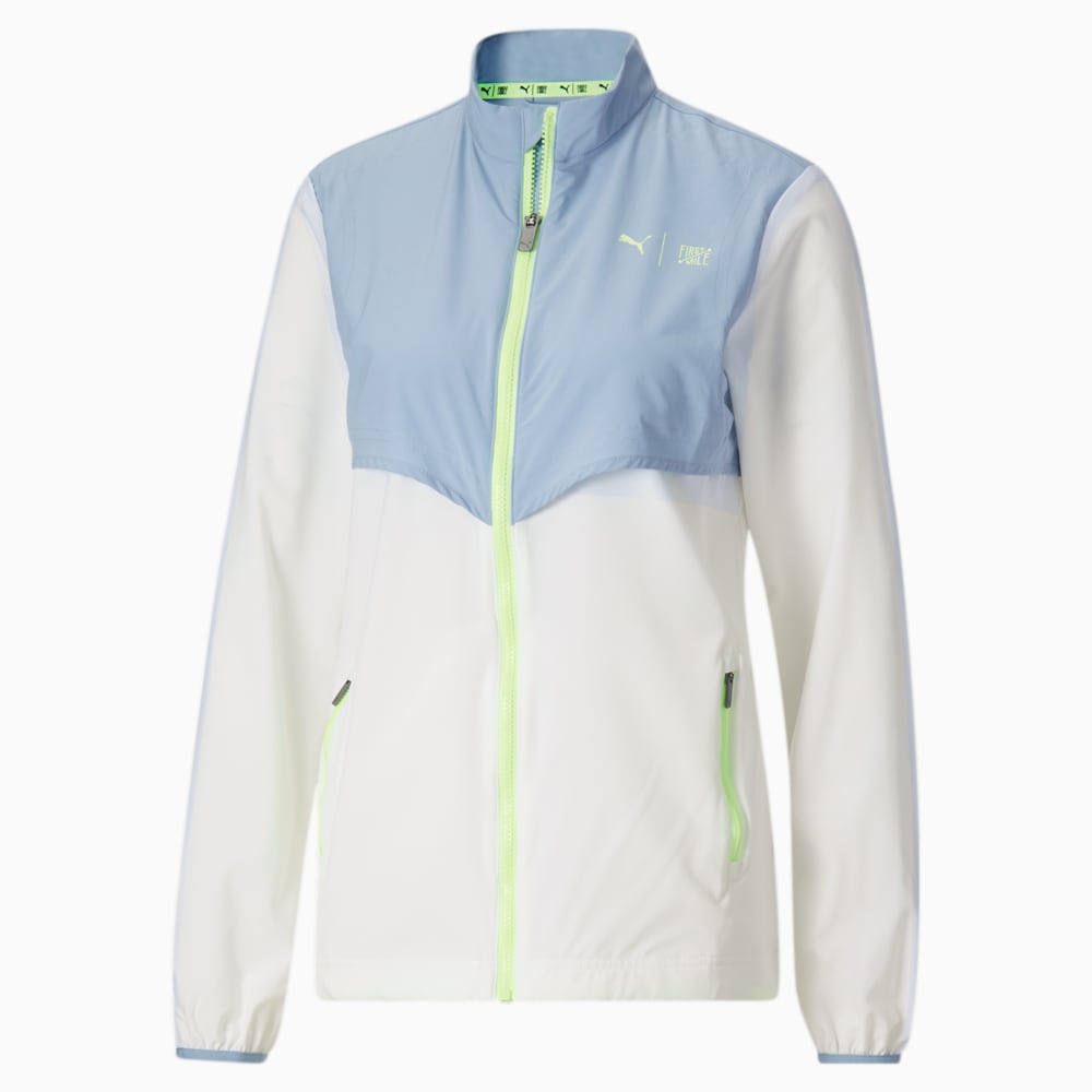 Зображення Puma Куртка PUMA x FIRST MILE Woven Running Jacket Women #1: Puma White-Blue Wash