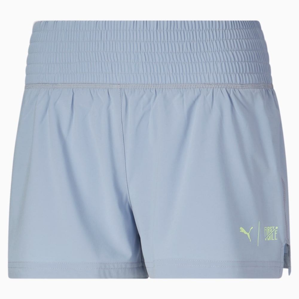 Изображение Puma Шорты PUMA x FIRST Mile High Waist Woven Running Shorts Women #1: Blue Wash