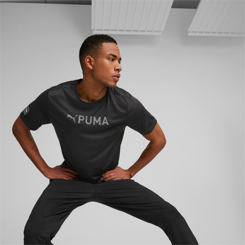 Изображение Puma Футболка PUMA Fit Logo Graphic Training Tee Men #1: Puma Black