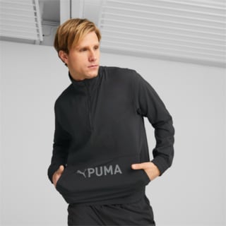 Görüntü Puma PUMA FIT Dokuma Yarım Fermuarlı Antrenman Ceketi Erkek