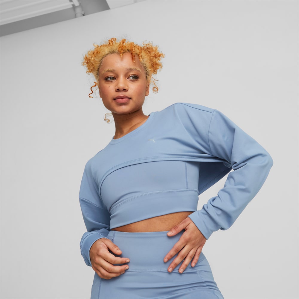 Görüntü Puma Forever Luxe CLOUDSPUN Kadın Crop Antrenman Sweatshirt #1