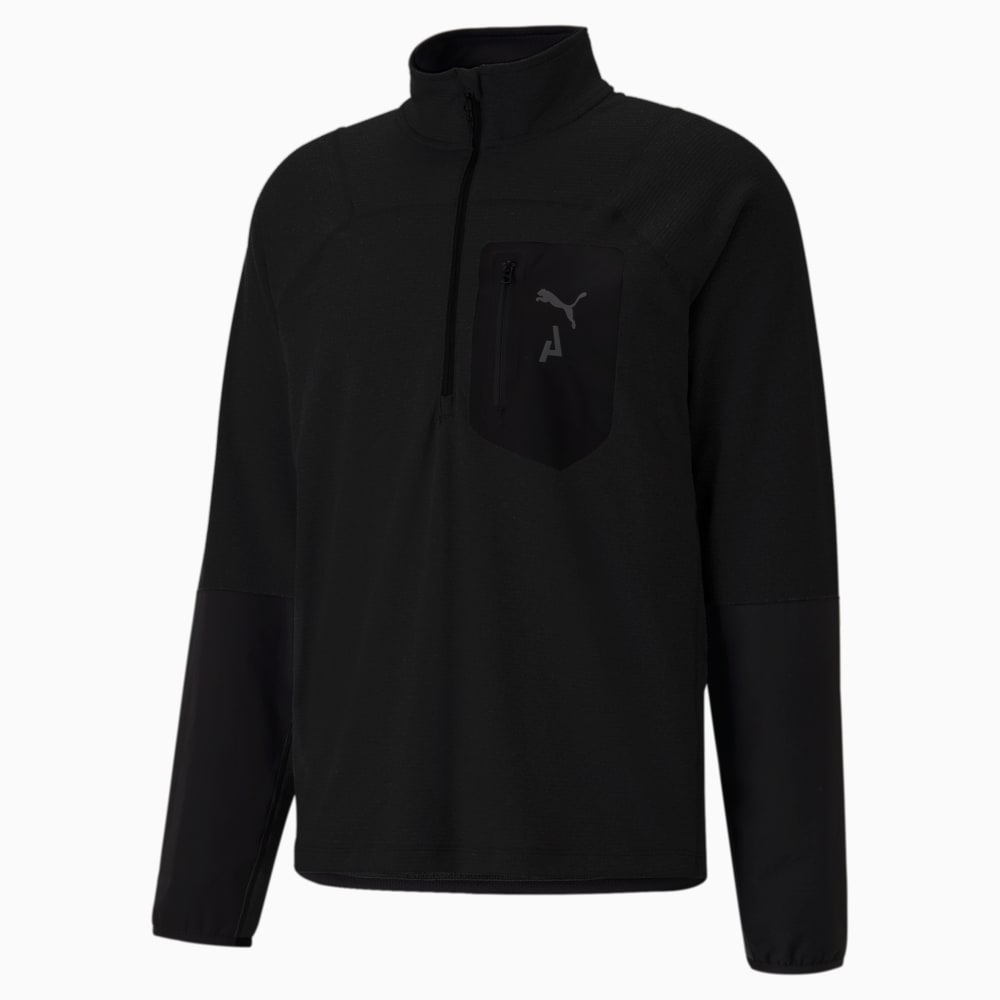 SEASONS rainCELL Trail Running Half Zip Pullover Men 10 Black Puma Black Puma 523245 01