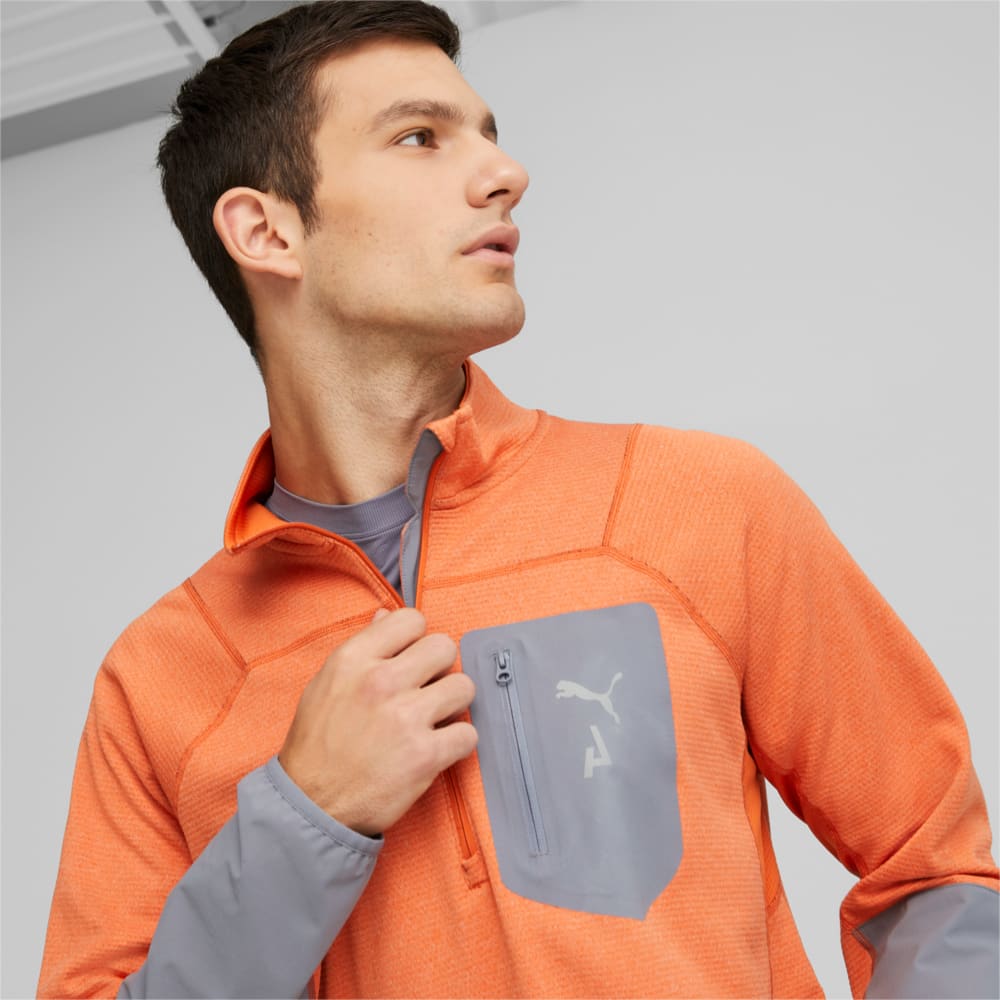 Изображение Puma Пуловер SEASONS rainCELL Trail Running Half-Zip Pullover Men #1: Chili Powder