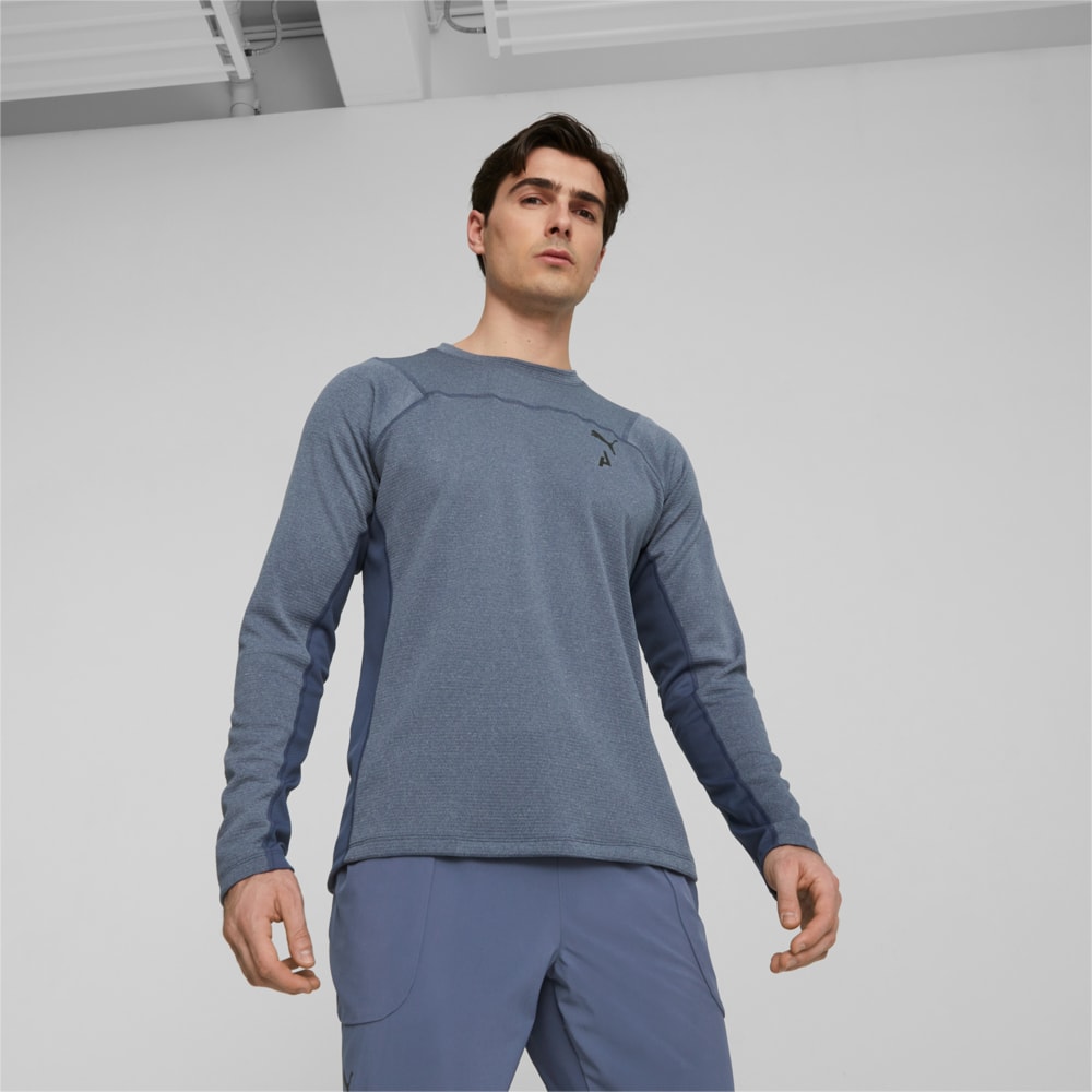 Изображение Puma Лонгслив SEASONS rainCELL Long Sleeve Trail Running Tee Men #1: Inky Blue