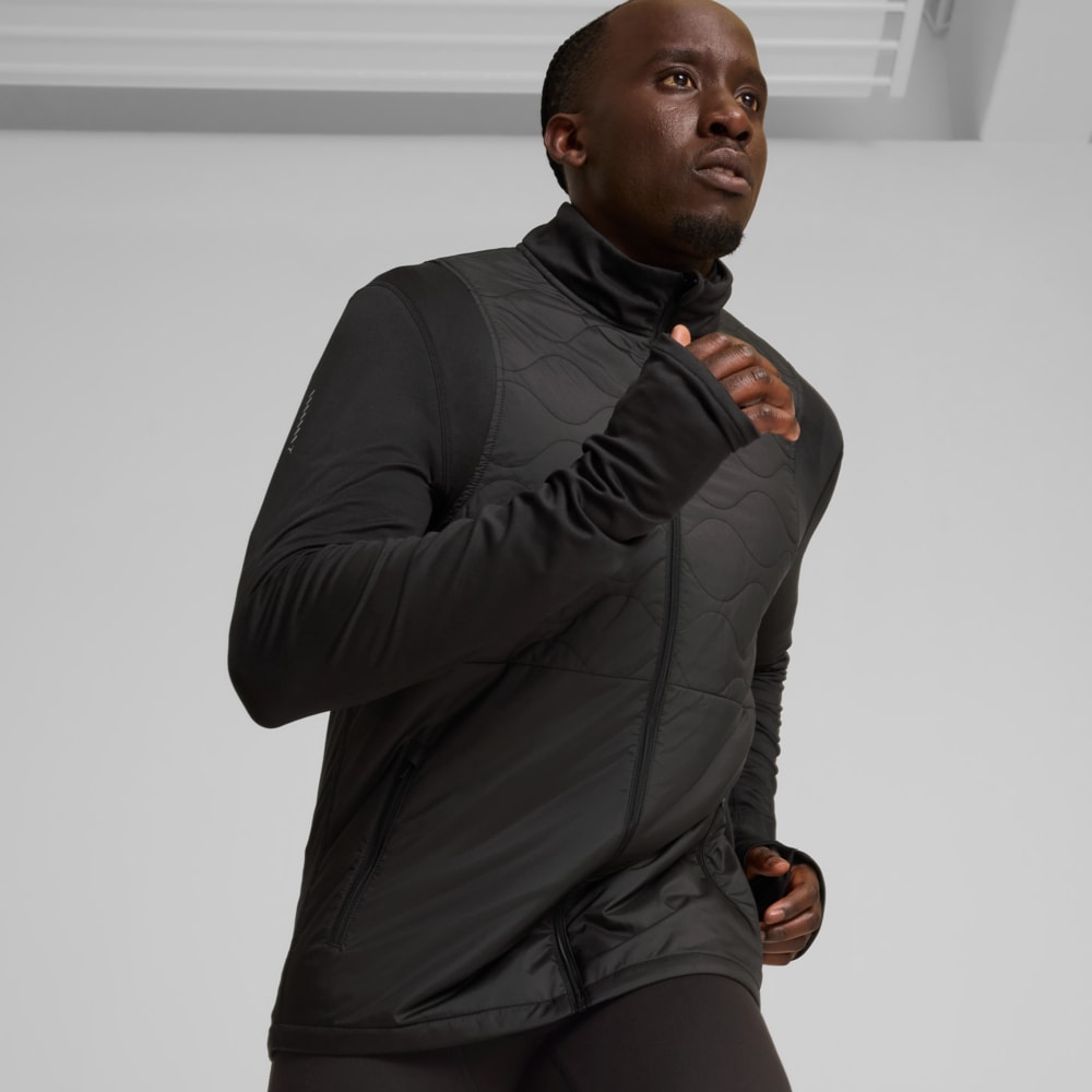 Изображение Puma Куртка RUN CLOUDSPUN WRMLBL Men's Running Jacket #1: Puma Black