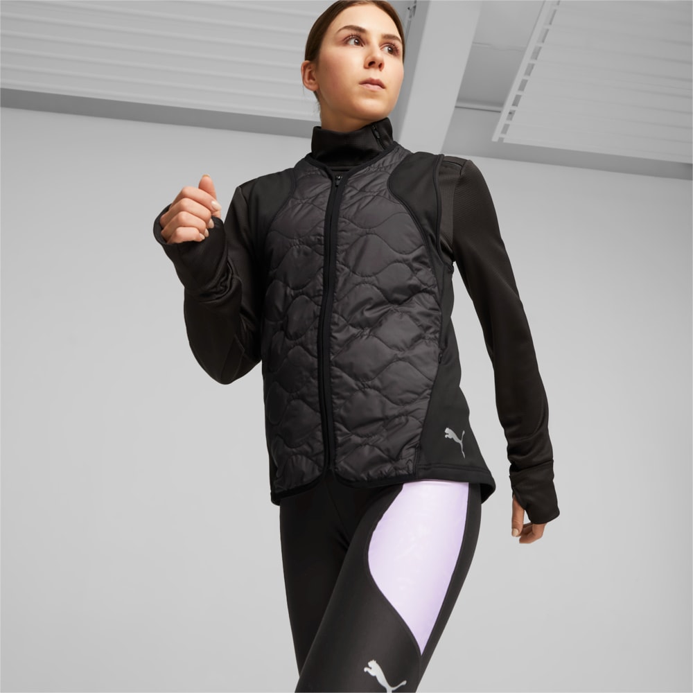 Изображение Puma Жилет RUN CLOUDSPUN WRMLBL Women's Padded Running Vest #2: Puma Black