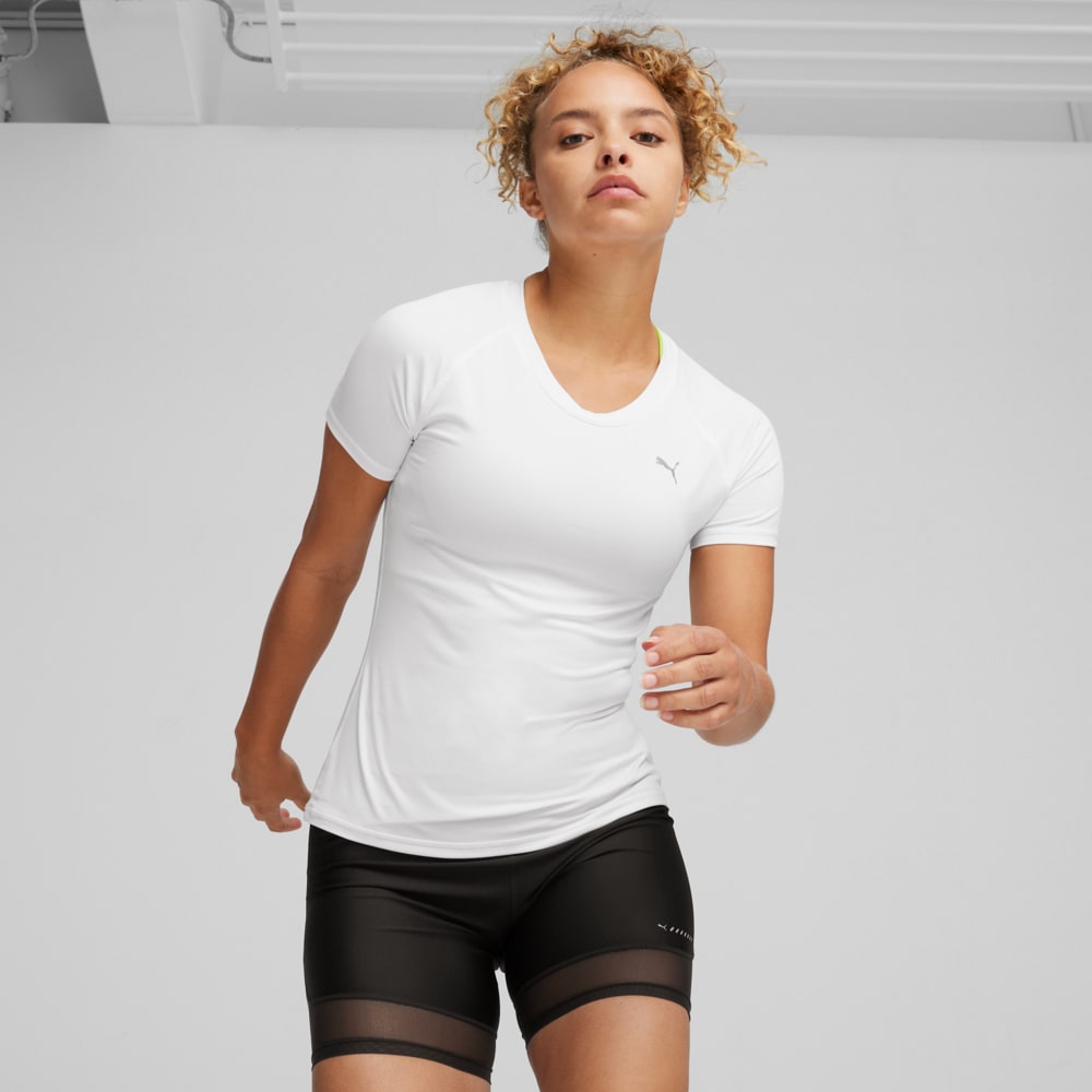 Изображение Puma Футболка RUN CLOUDSPUN WOMEN'S RUNNING TEE #1: Puma White