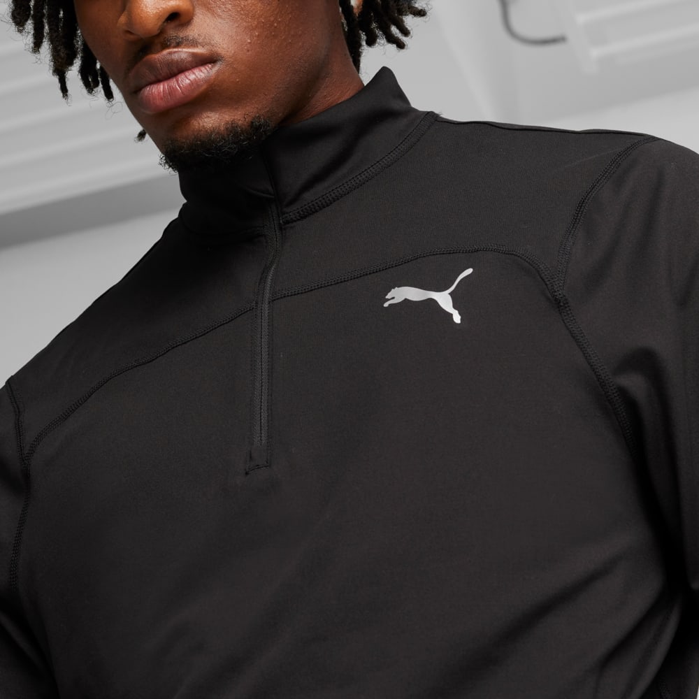 Зображення Puma Пуловер RUN CLOUDSPUN Men's Quarter-Zip Pullover #2: Puma Black