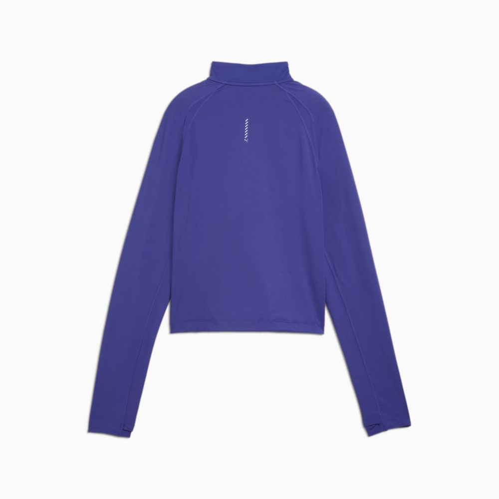 Puma | Polera Manga Larga Y Cierre Run Cloudspun Para Mujer, En Color Azul | Talla M